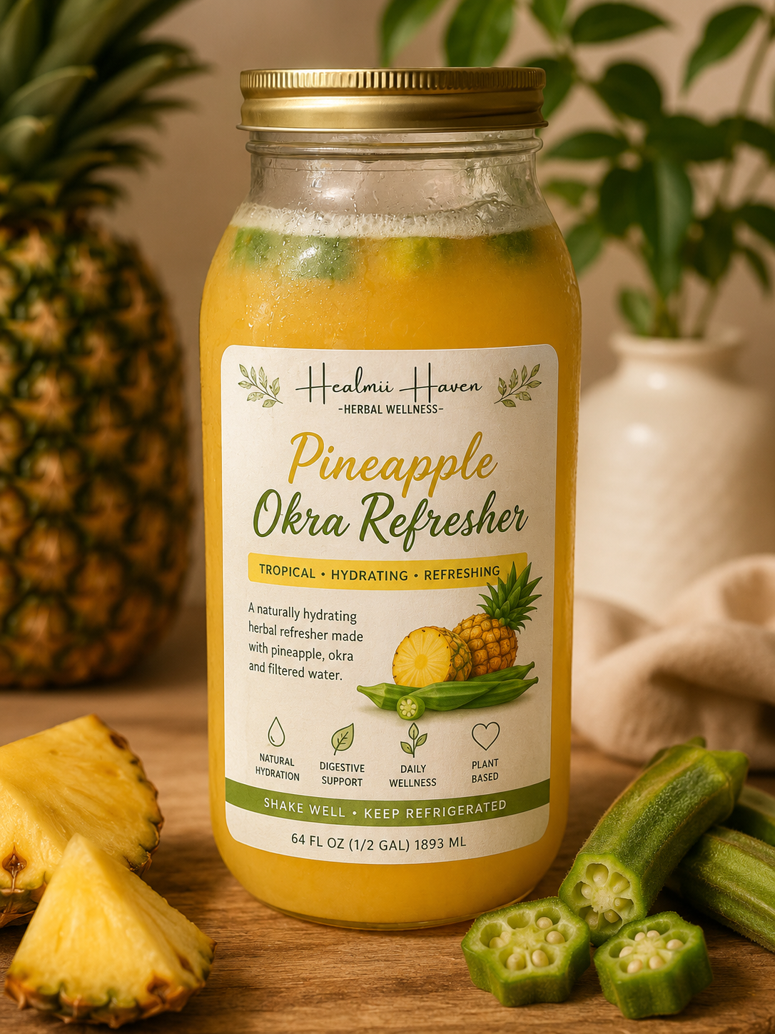 Pineapple Okra Refresher